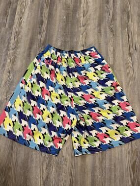 Youth XL Reversible Lifestyle Lacrosse Shorts Multicolor Mesh Retro Style